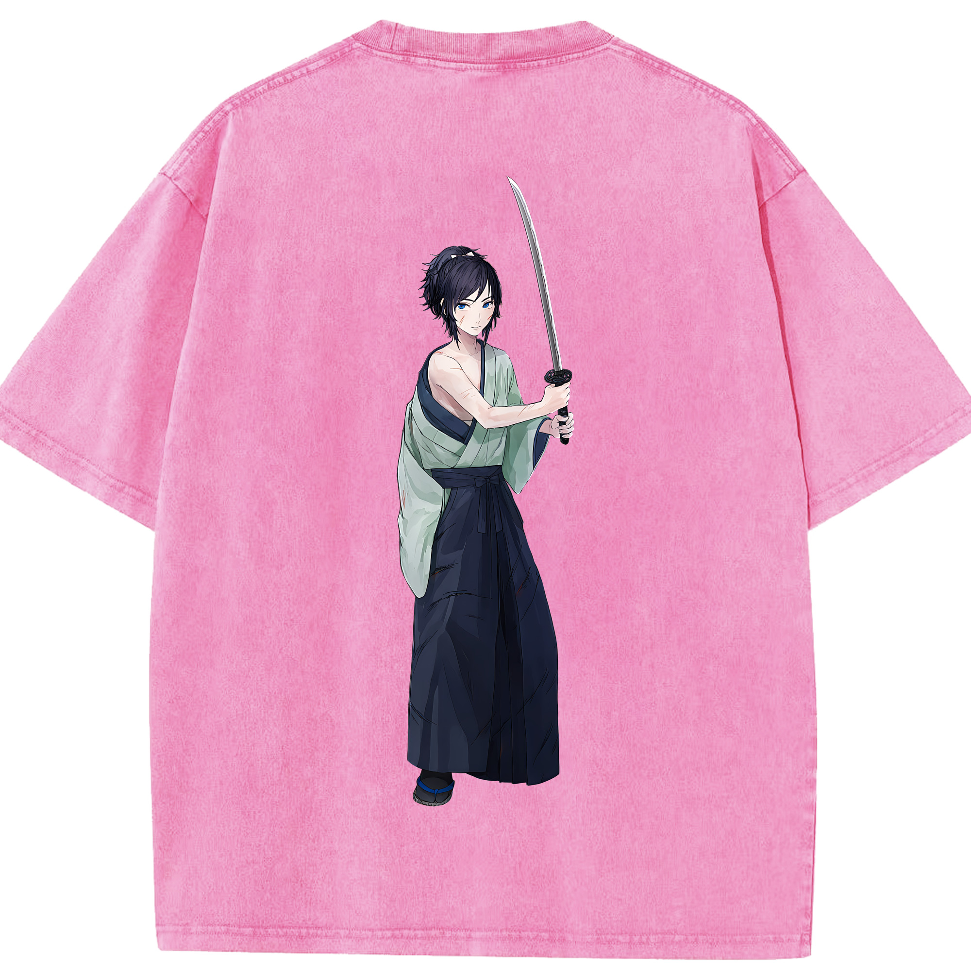 （画像用） 刀剣乱舞 Touken Ranbu 綿100% ヴィンテージ風 半袖Tシャツ（背面プリント）